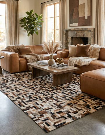 5' x 8' Cowhide - Patchwork Rug