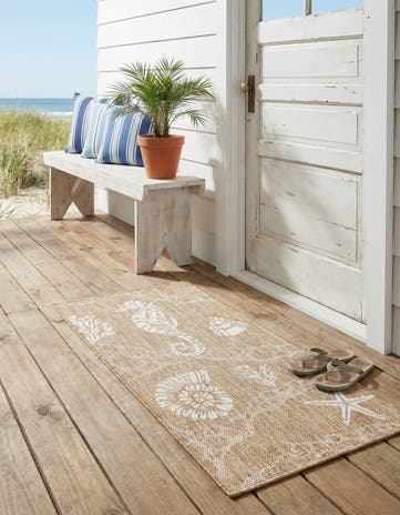 2' x 4' Easy-Clean Coastal Indoor / Outdoor Runner Rug