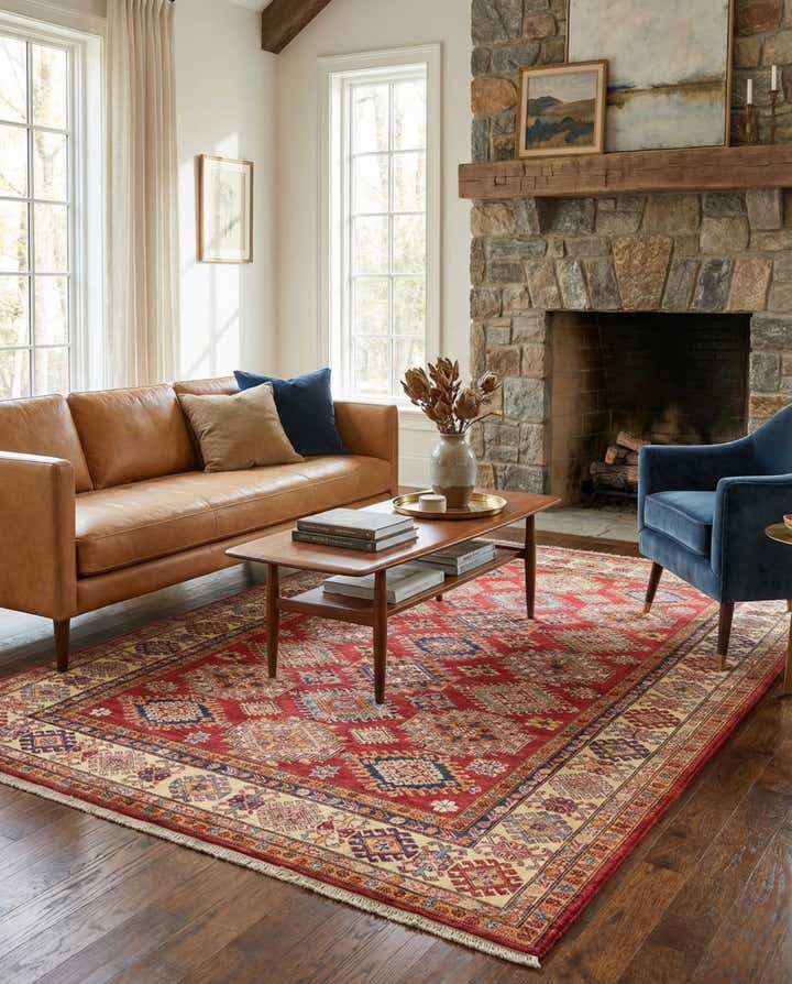 5' 11 x 8' 2 Hand Knotted Kazak Oriental Rug