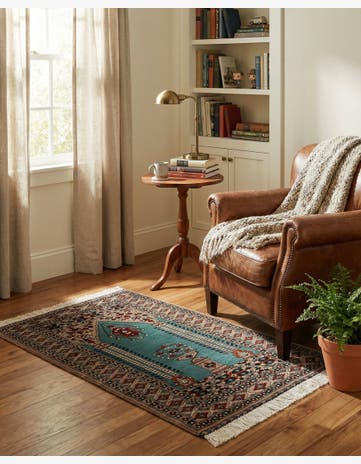 2' 7 x 4' 4 Hand Knotted Bokhara Wool Rug