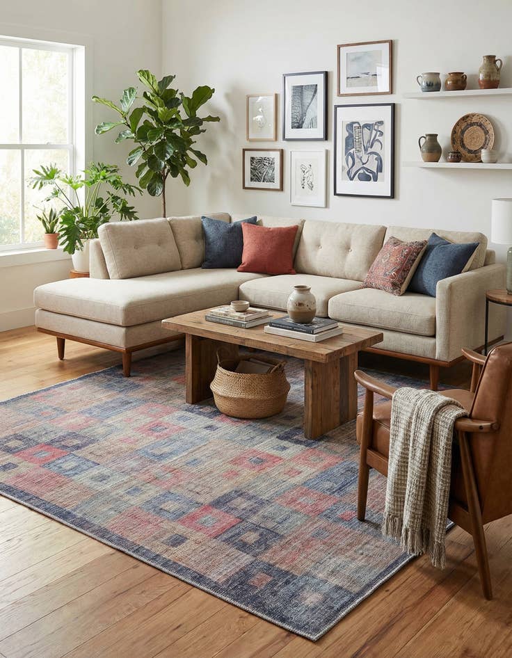 Detail image of  7' 10 x 7' 10  Washable Sisu Square Rug