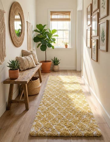 2' 7 x 6' Moroccan Shag Runner Rug