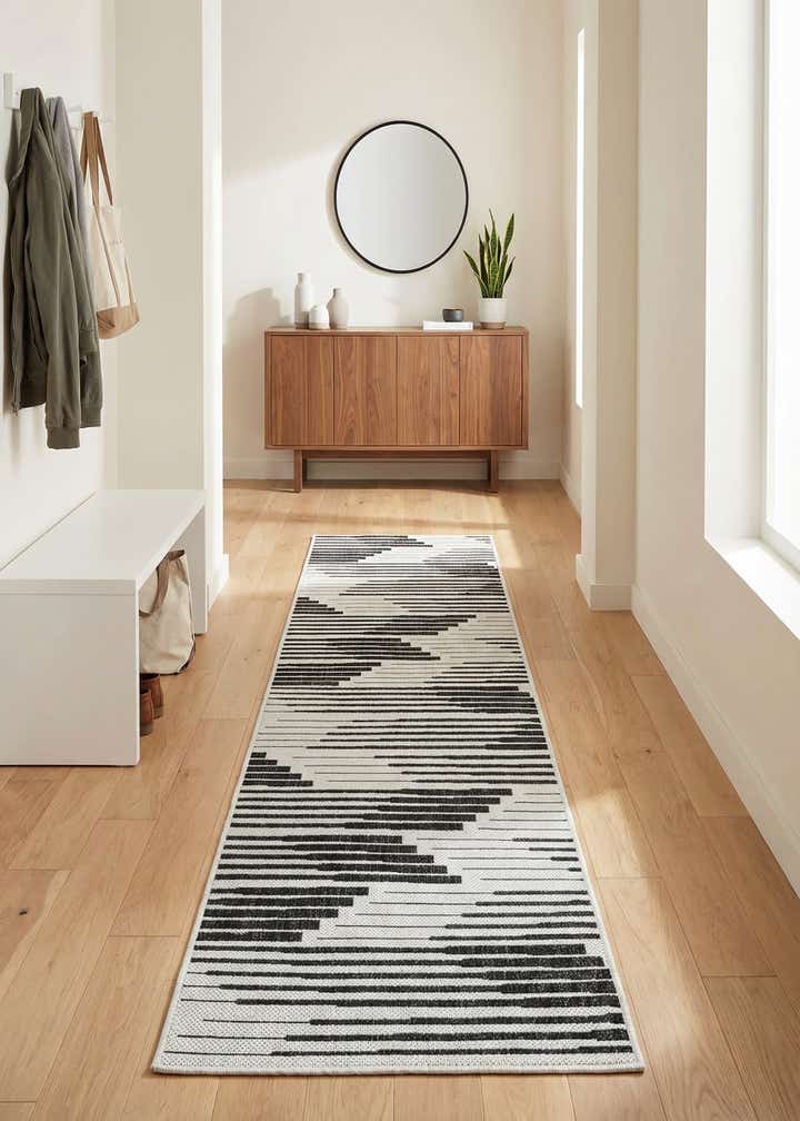 2' x 8' Easy-Clean Modern Indoor / Outdoor Runner Rug