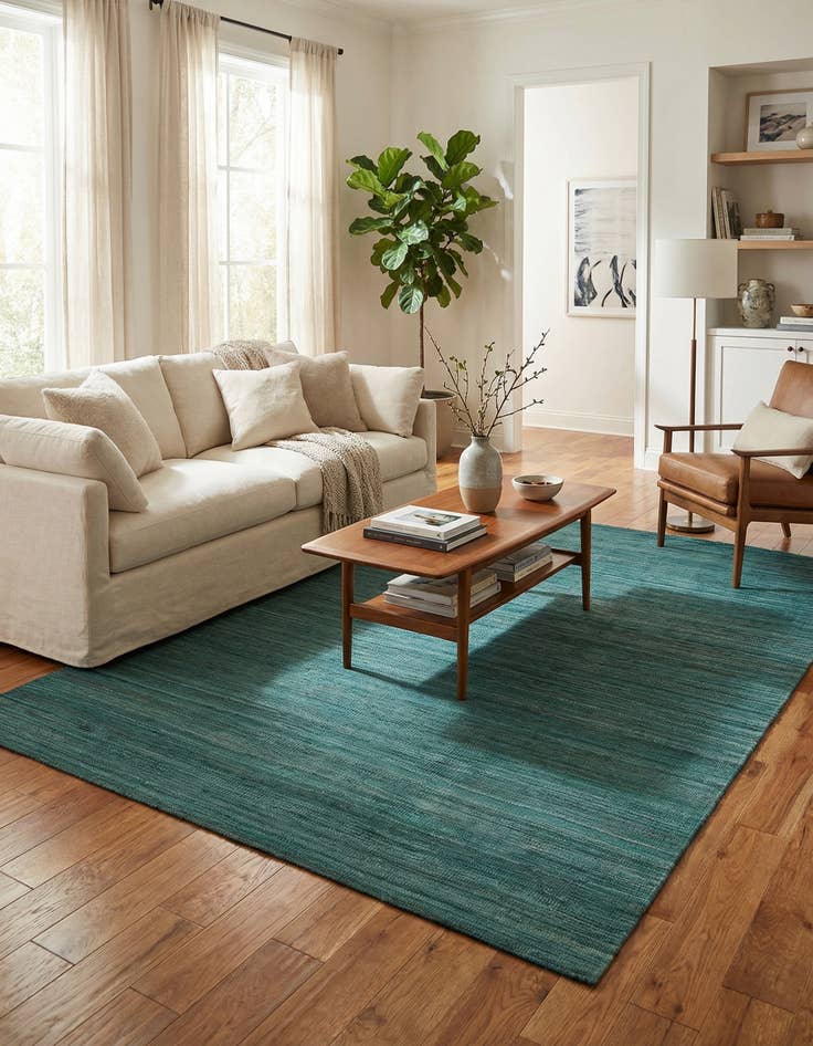 Detail image of 6' 5 x 9' 5  Hand Knotted Kilim Modern Wool Rug