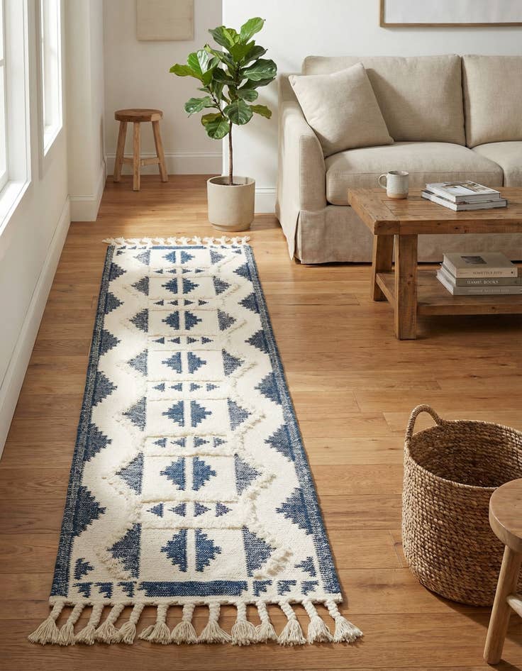 Detail image of  2' 7 x 10'  Hand Woven Arizona Wool Runner Rug