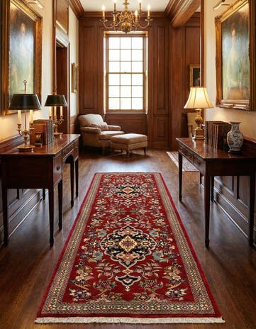 2' 5 x 6' 8 Hand Knotted Qom Persian Runner Rug