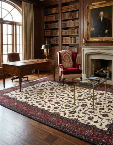 6' 8 x 10' Bidjar With Silk Rug