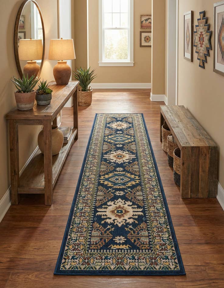 Detail image of 2' 7 x 10'  Washable Baja Indoor / Outdoor Runner Rug