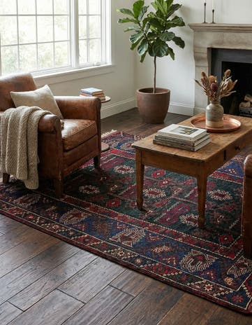 4' x 6' Hand Knotted Balouch Oriental Wool Rug