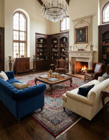13' 7 x 16' 2 Kerman Wool Rug