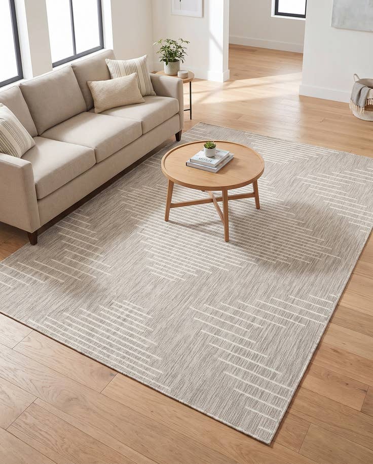 Detail image of 6' x 9' Easy-Clean Modern Indoor / Outdoor Rug