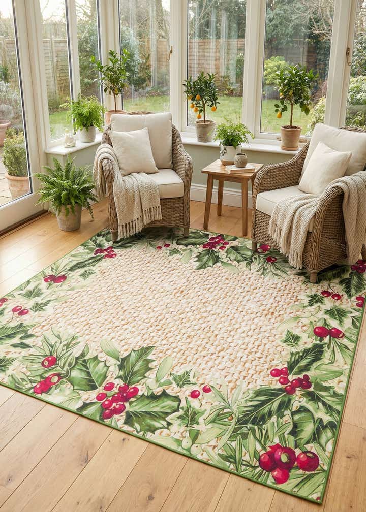 10' x 10' Easy-Clean Jill Zarin Caribbean Indoor / Outdoor Square Rug