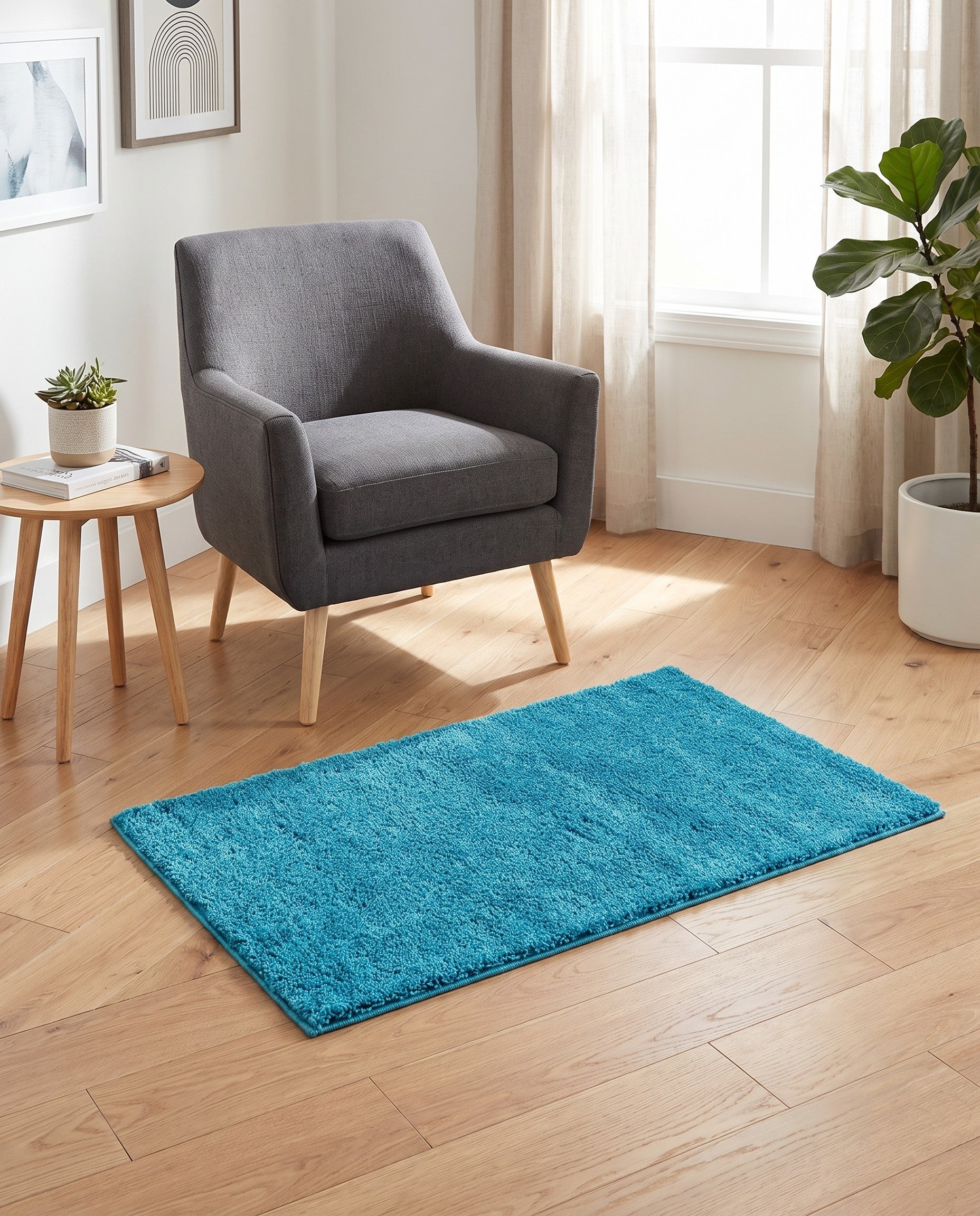 3' 3 x 5' 3 Solid Frieze Rug
