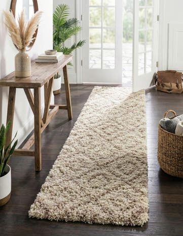 3' 3 x 16' 5 Lattice Shag Runner Rug