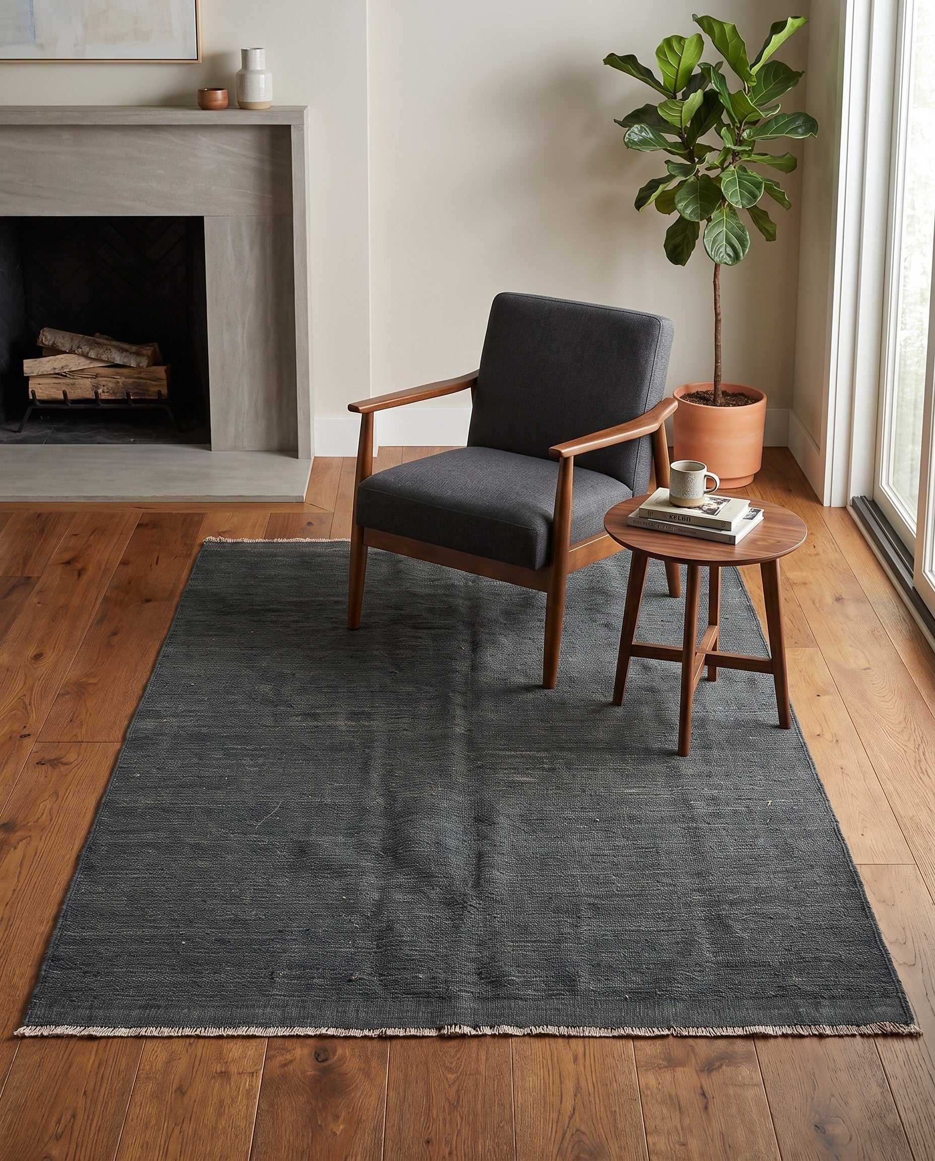 4' 5 x 6' 2 Hand Knotted Darya Wool Rug