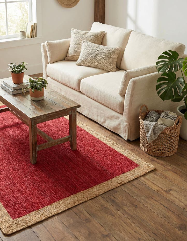 4' 1 x 6' 1 Handmade Braided Jute Rug