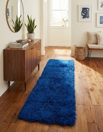 2' 7 x 6' 8 Hand Knotted Moroccan Wool Runner Rug