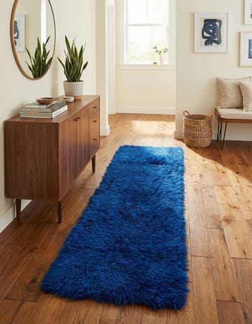 2' 7 x 6' 8 Hand Knotted Moroccan Wool Runner Rug