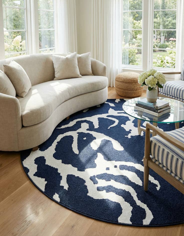 Detail image of  7' 10 x 7' 10  Washable Sabrina Soto Indoor / Outdoor Round Rug