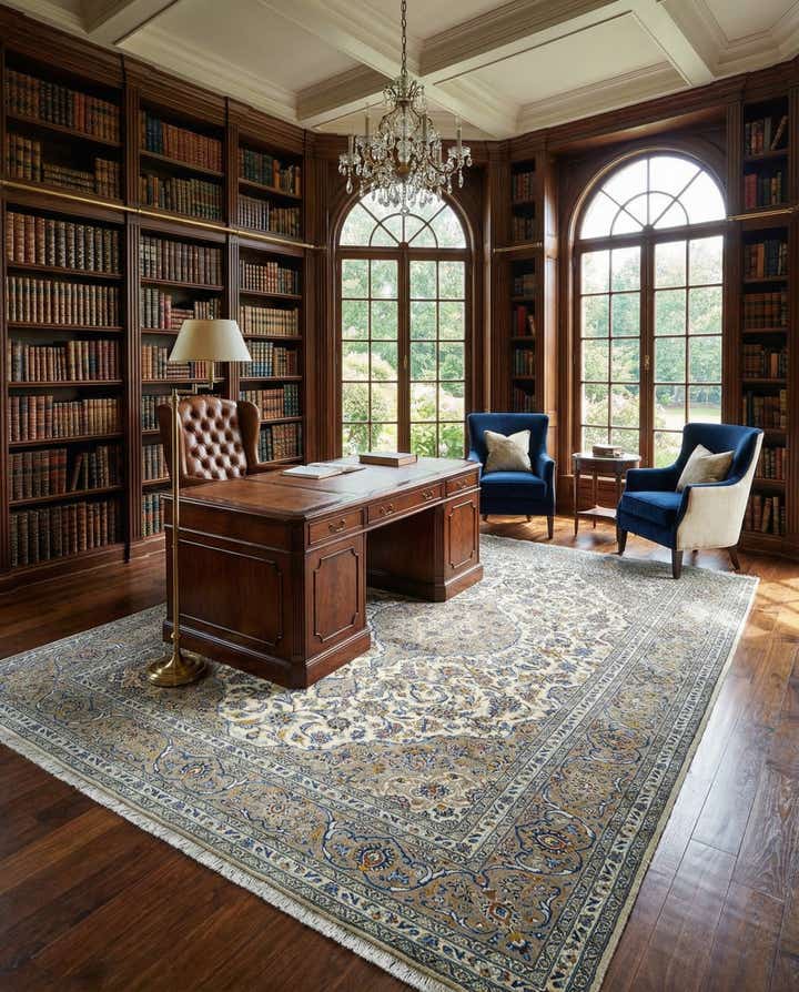 8' 2 x 11' 3 Kashan Wool Rug