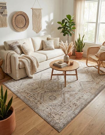 Ivory and Beige Yara Rug