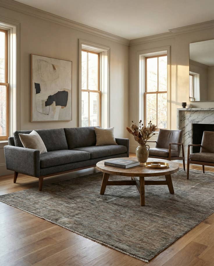 Detail image of 5' x 6' 7 Hand Knotted Modern Ziegler Rug