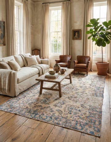 6' 2 x 10' 8 Hand Knotted Ultra Vintage Persian Wool Rug