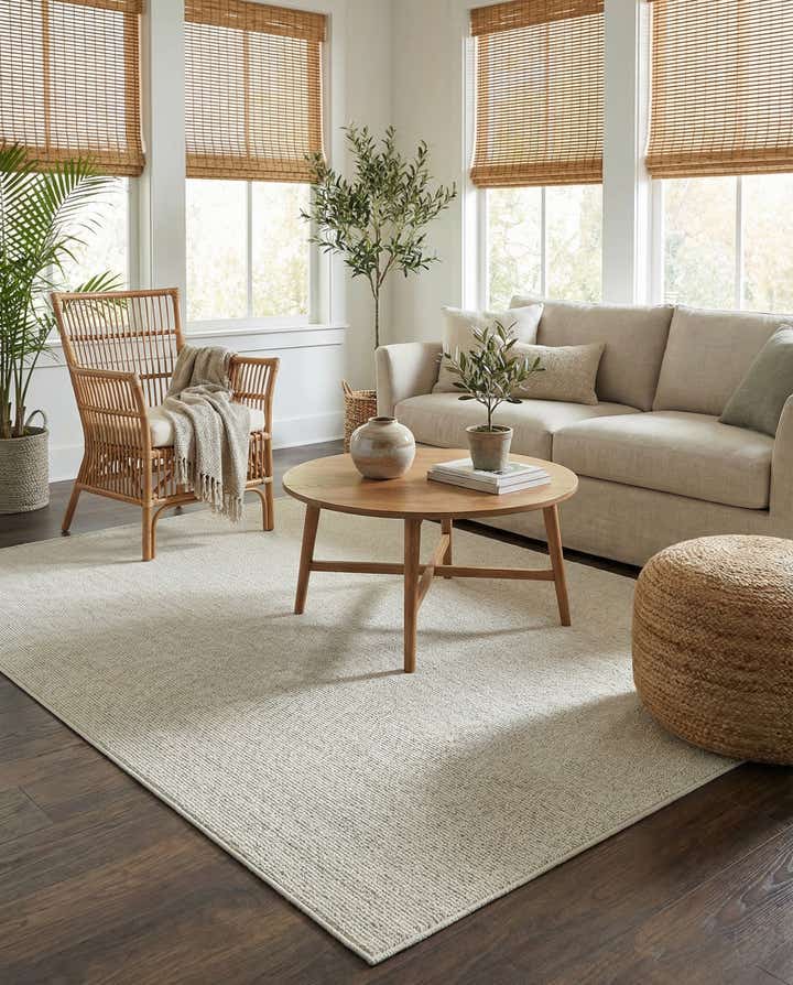 5' 3 x 8' Easy-Clean Solid Indoor / Outdoor Rug