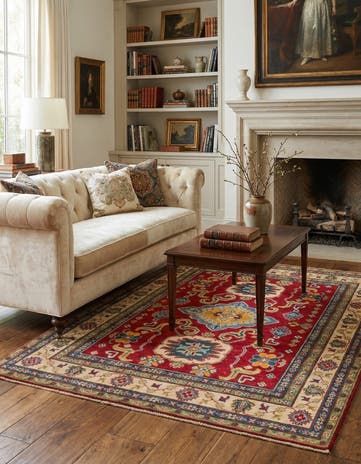 5' x 6' 6 Hand Knotted Kazak Rug