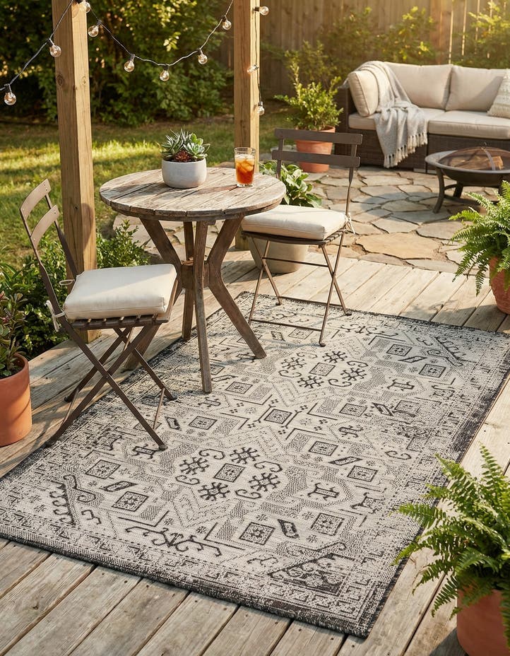 4' x 6' Easy-Clean Aztec Indoor / Outdoor ...