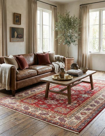 5' 7 x 8' 2 Hand Knotted Kazak Oriental Rug
