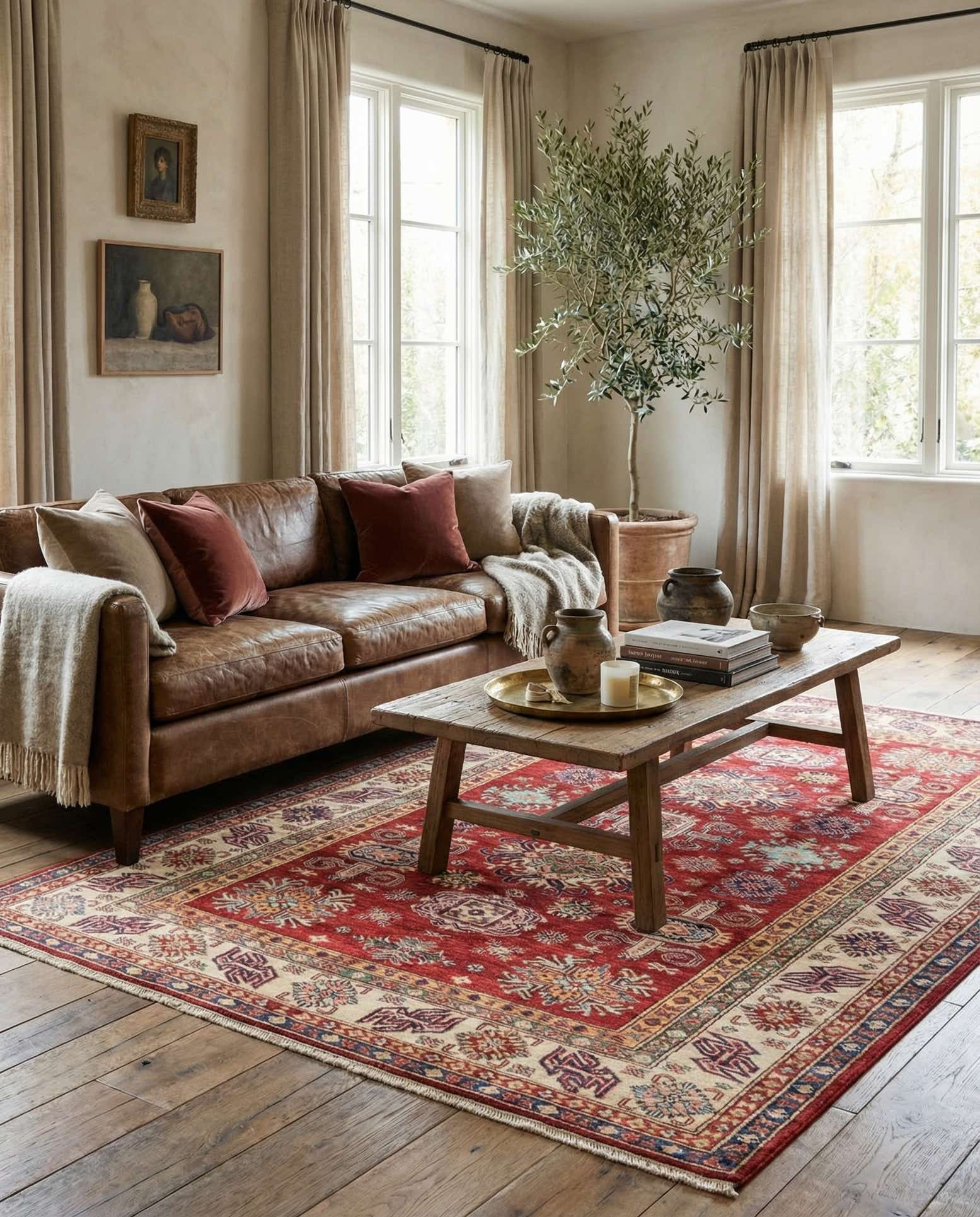 5' 7 x 8' 2 Hand Knotted Kazak Oriental Rug