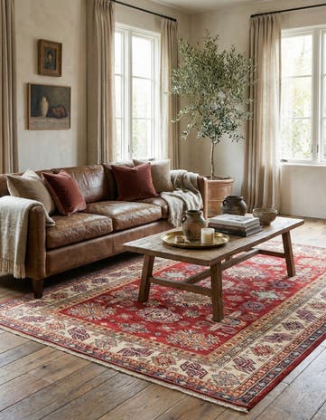 5' 7 x 8' 2 Hand Knotted Kazak Oriental Rug