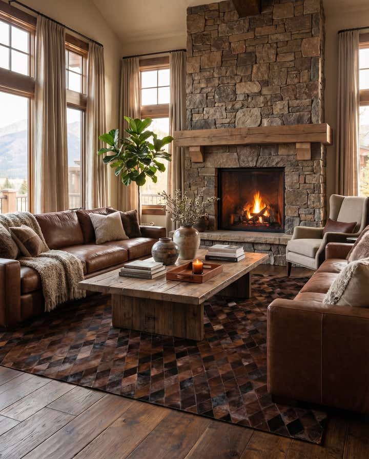 8' 1 x 10' 1 Cowhide Stocks Rug