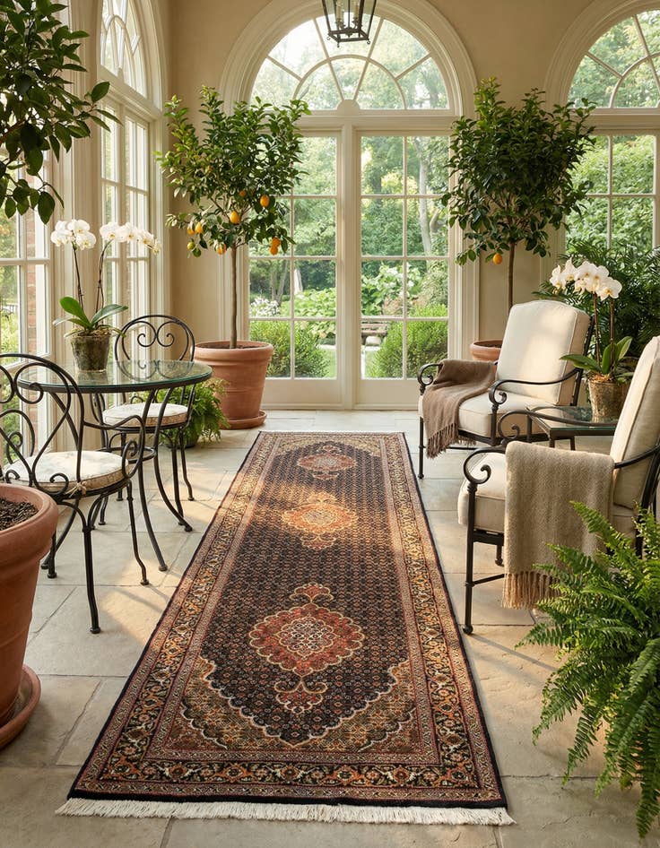 Detail image of 2' 7 x 10' 2 Tabriz Mahi Wool Runner Rug