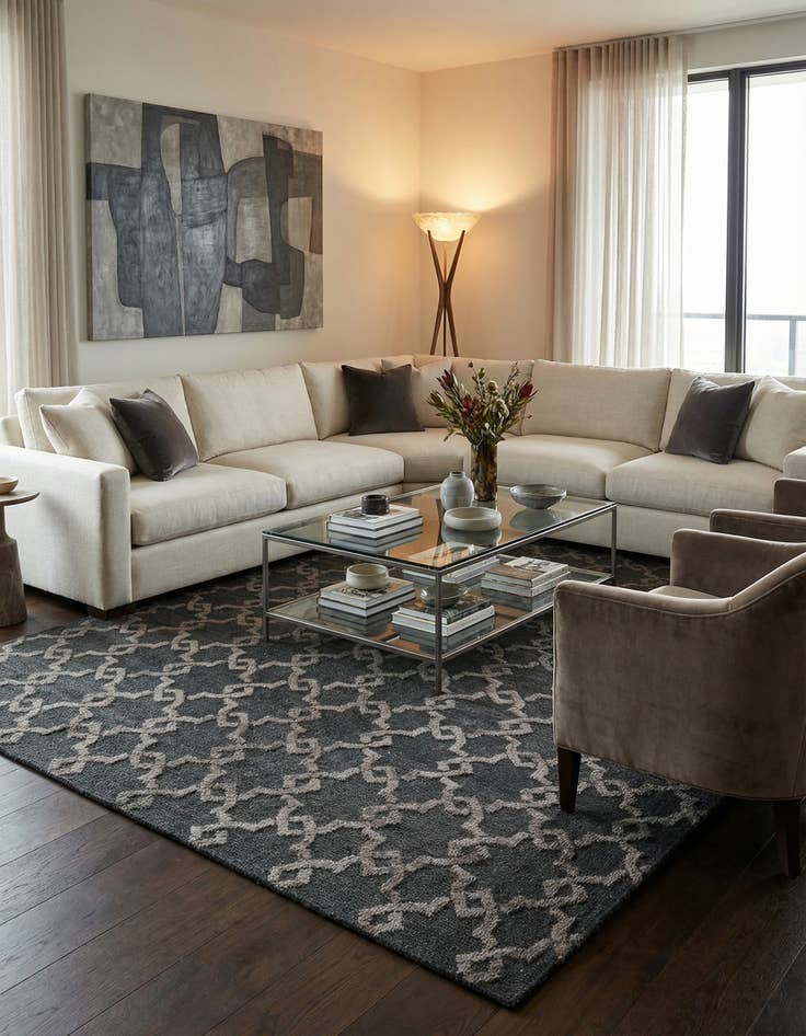 Detail image of 8' x 9' 9  Hand Knotted Luna Rug