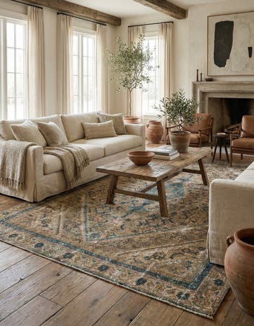 6' x 9' 10 Hand Knotted Ultra Vintage Persian Wool Rug