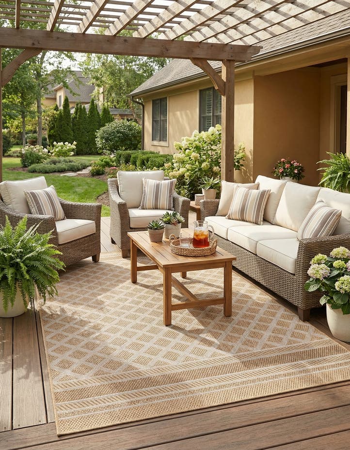 5' 1 x 8' Easy-Clean Lattice Indoor / Outdoo...