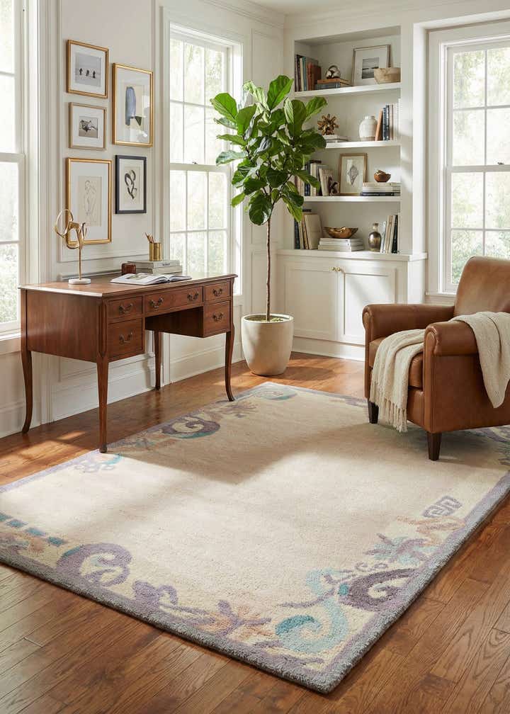 5' 7 x 7' 6 Hand Knotted Nepal Wool Rug