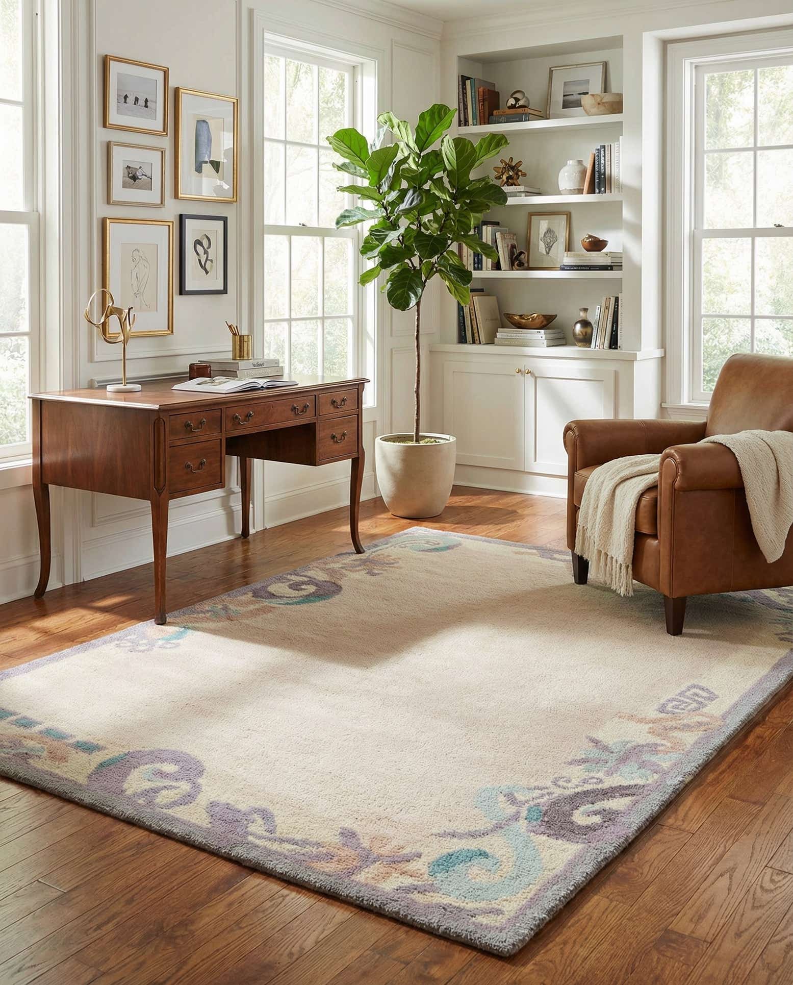 5' 7 x 7' 6 Hand Knotted Nepal Wool Rug