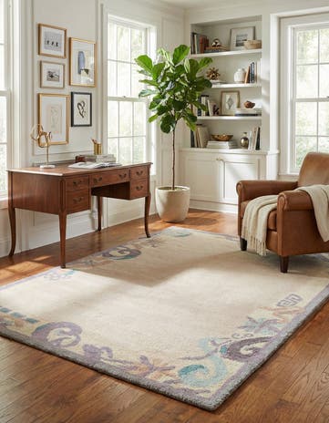 5' 7 x 7' 6 Hand Knotted Nepal Wool Rug