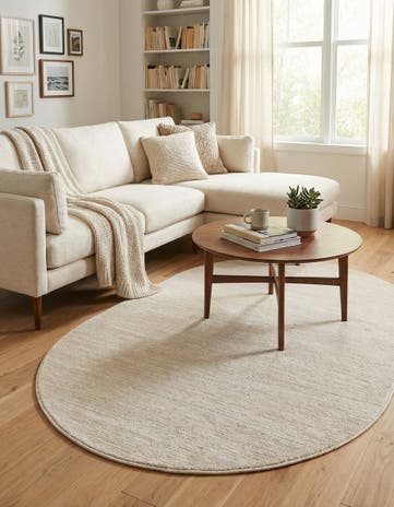 Ivory Finsbury Oval Rug