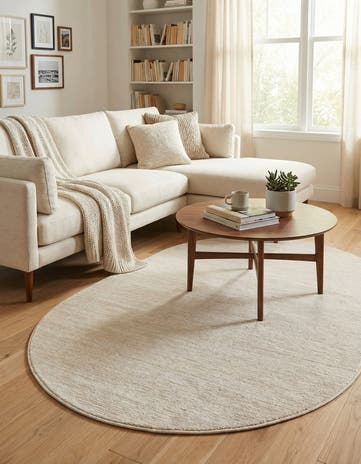 Ivory Finsbury Oval Rug