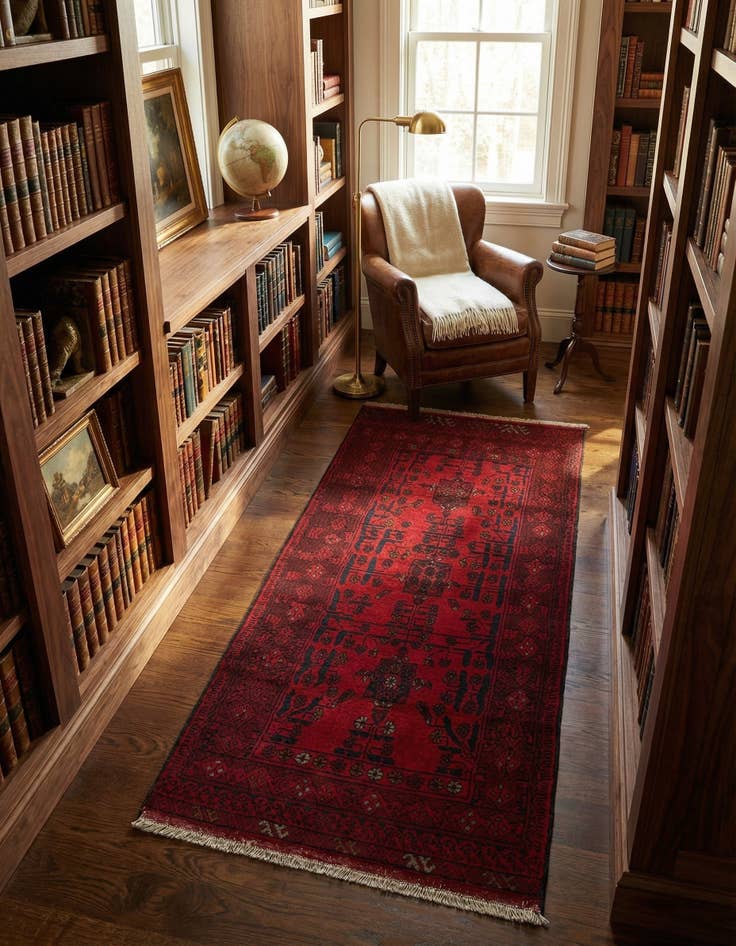 Detail image of  2' 10 x 5' 11  Hand Knotted Khal Mohammadi Wool Runner Rug