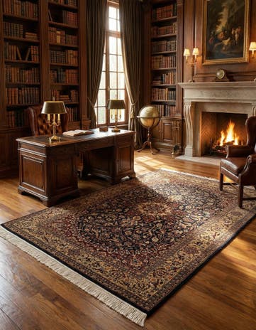 5' 9 x 8' 10 Hand Knotted Lahour Wool Rug