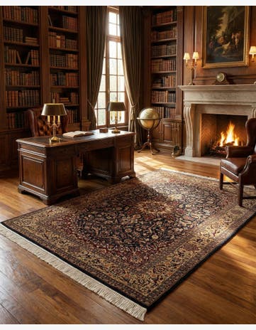 5' 9 x 8' 10 Hand Knotted Lahour Wool Rug