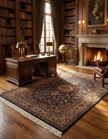 5' 9 x 8' 10 Hand Knotted Lahour Wool Rug