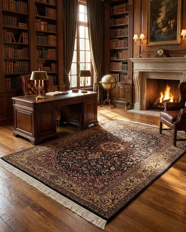 5' 9 x 8' 10 Hand Knotted Lahour Wool Rug