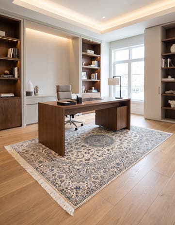 4' 10 x 7' 6 Hand Knotted Nain Rug