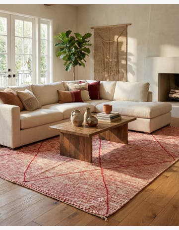 6' 7 x 9' 7 Hand Knotted Moroccan Wool Rug